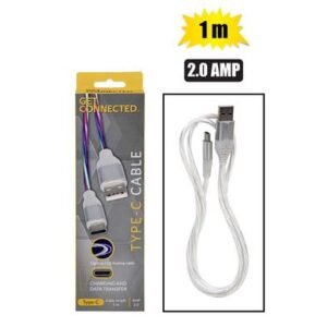 Usb cable type c 2.0 amp multicolor 1m