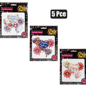 Balloons helium mday bouquet 5pc f-04