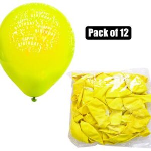Balloons helium 1pc yellow print f-01