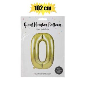 Balloon helium foil gold 0 102cm f-04