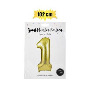 Balloon helium foil gold 1 102cm f-04