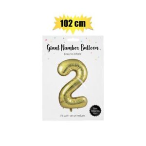 Balloon helium foil gold 2 102cm f-04