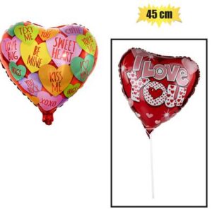 Balloon a/fill hugs&kisses v-lday 45cm