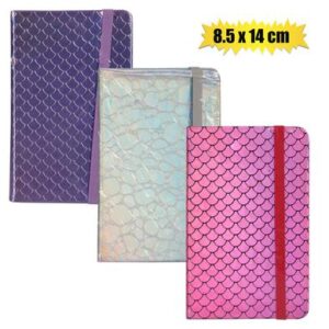 Notebook w/elastic band pattern 8x14cm