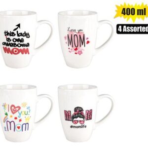 Mug occasions mom barrel 400ml asstd