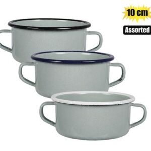 Mug enamel 10cm dia w/handles infant
