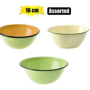 Mixing bowl enamel 16cm plain cash-bowl