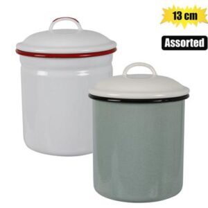 Cannister enamel 13cm