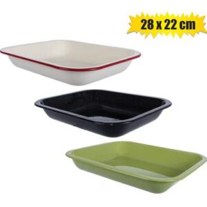 Baking pan 28x22cm enamel