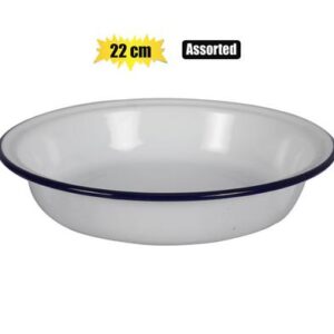 Plate enamel 22cm milk