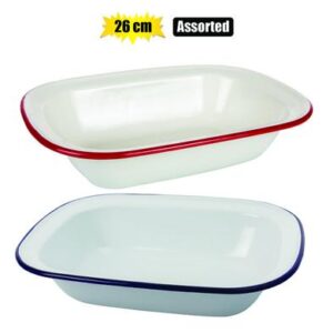 Pie dish enamel 26cm oblong
