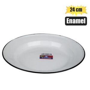Plate enamel 24cm white (soup)