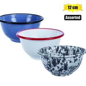 Mixing bowl enamel 12cm footed