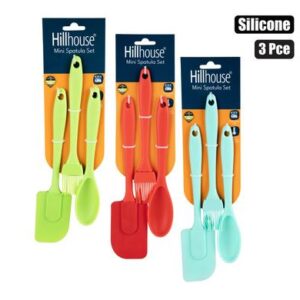 Spatula-set 3pc silicone brights h/house