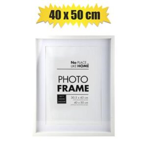 Picture-frame pl shadow box 40x50cm whte