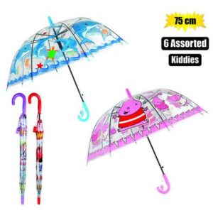 Umbrella kiddies 8-rib 4-asstd 75cm dia