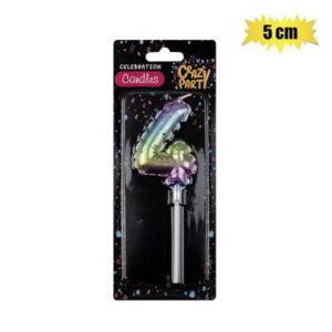 Candle birthday balloon-4 rainbow 5cm