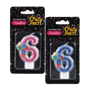 Candle birthday single number-6 kiddies