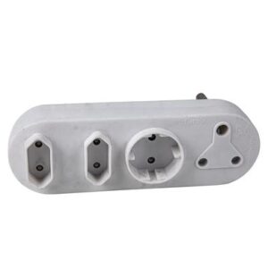 Plug-adaptor 1x16a 1x5a-rnd 2x5a-2pin