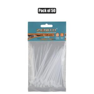 Cable-ties 2.5x100mm white 50's zenith