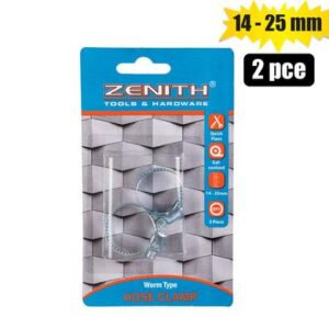 Hoseclamp worm-dr galv 14-25mmx2 zenith