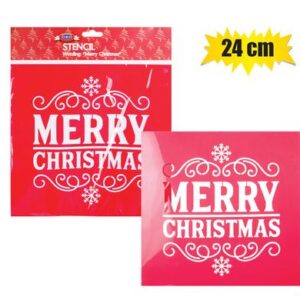 Xmas stationery stencil 24cm