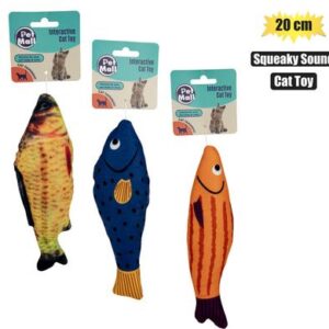 Pet cat toy plush fish 20cm