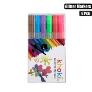 Art+craft glitter markers 6pc