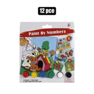 Art+craft paint-by-numbers kids 12pc