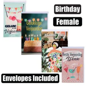 Card & envelope birthday - female afr