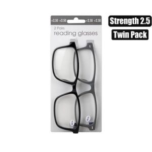 Reading glass twin packs strngth:2.5