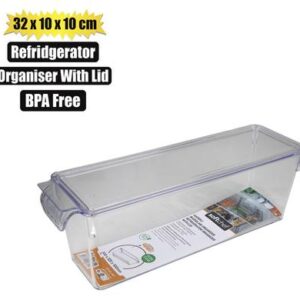 Organiser with lid 32,5x10x10,5cm clear