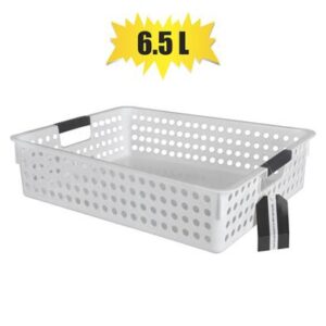 Basket pl circles pattern 34x25x8cm 6.5l