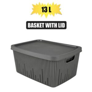 Basket pl multi use w/lid 13l