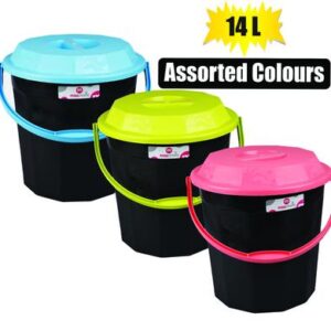 Bucket pl 14l w/lid
