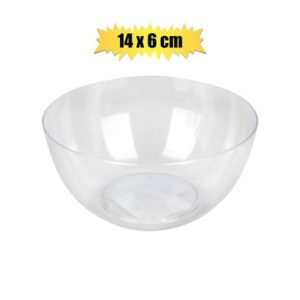 Party bowl pl 14cm dia clear