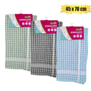 Dish cloth cotton terry check 45x70cm
