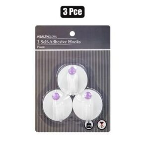 Hook pl adhesive round 3pc