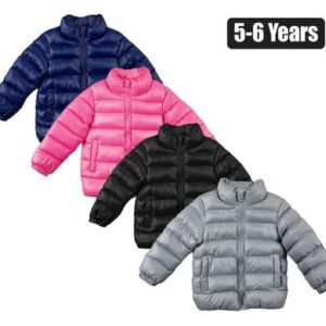 Puffer jacket kids plain size 5-6