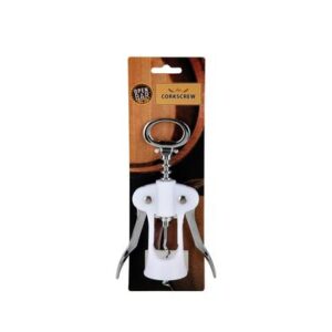 Corkscrew dbl-lever chr/white open bar