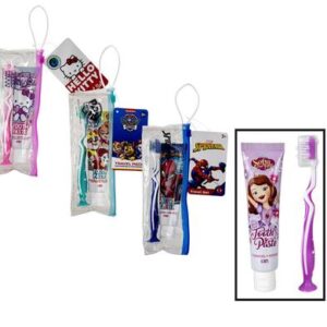 Toothbrush & toothpaste set
