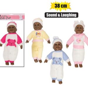 Doll baby asstd w/sound 38cm