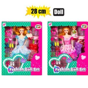 Doll fashion 28cm w/child & accessories