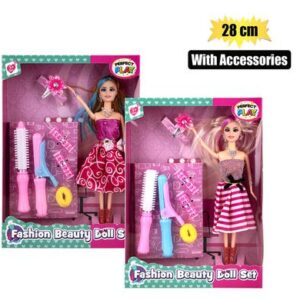 Fashion doll with accessories 28cm
