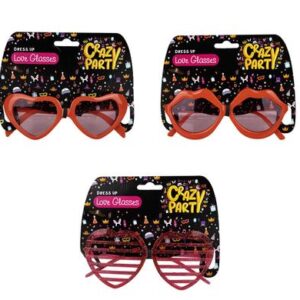 Dress up love glasses asstd