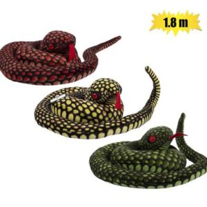 Plush snake asstd 1.8m