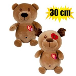 Plush love bear / dog brown 30cm