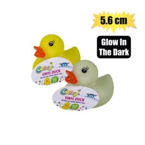 Baby vinyl themed duck 5.6cm, glw-in-dar