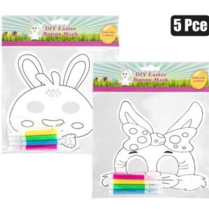 Easter bunny diy colour 5pc mask