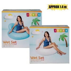 Intex lounger 137x122cm pillow-back